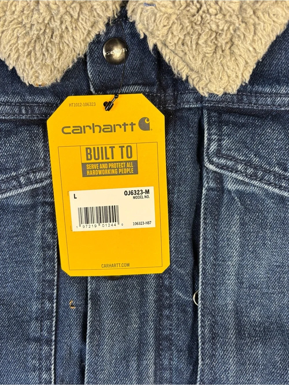 Brand New With Tags (NWT) Carhartt Men's Denim Sherpa-Lined Jacket